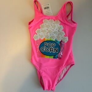 NWT Lola and the boys size 6 bright Pink Popcorn and pearls Swimsuit